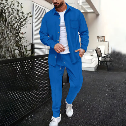 Herren Freizeit-Set mit geripptem Design Modern Stil - BerlinGlamour