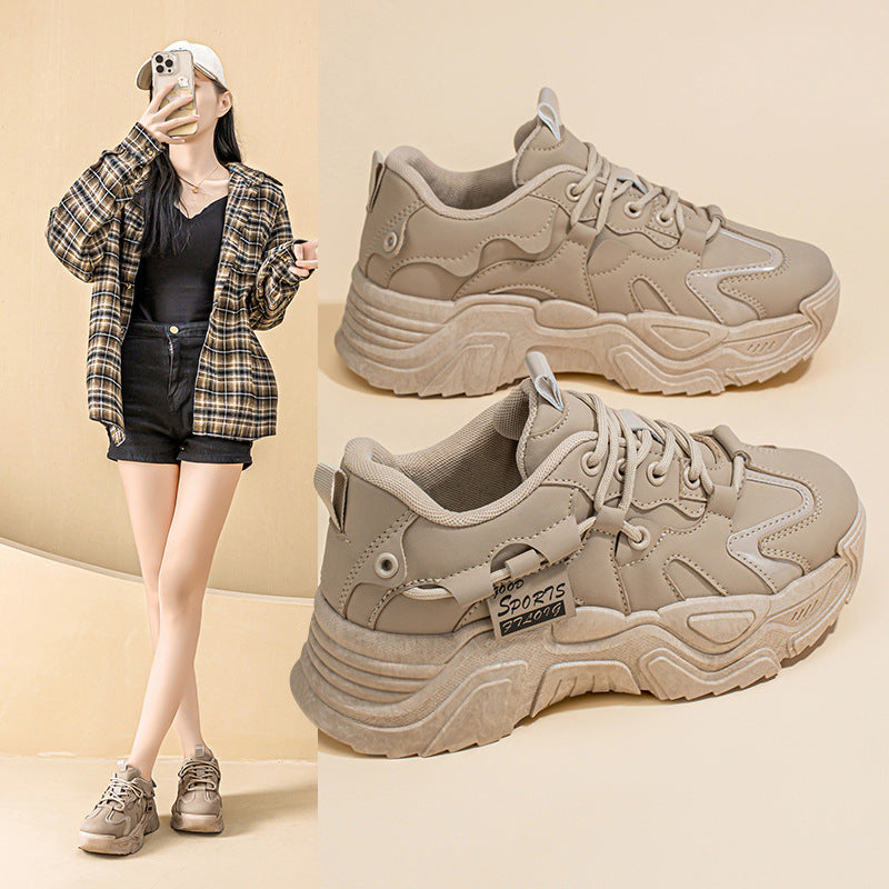 Damen Sneaker Sportlich Chunky Weite Passform bequem