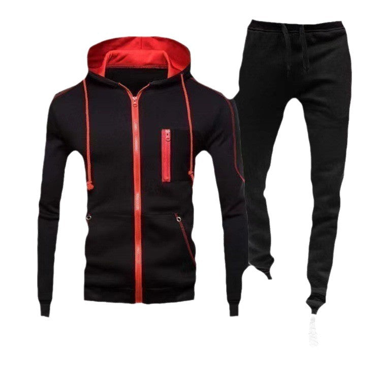 Herren Sportanzug atmungsaktiv mit Reißverschlusstaschen Modern