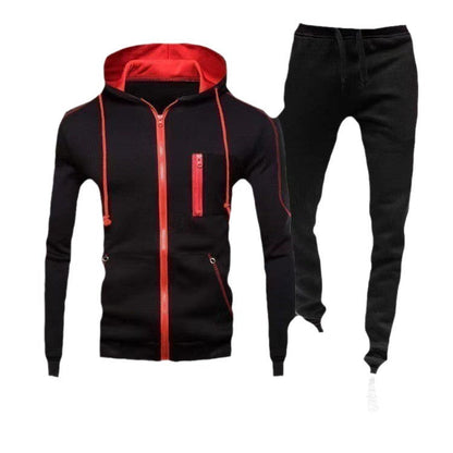Herren Sportanzug atmungsaktiv mit Reißverschlusstaschen Modern