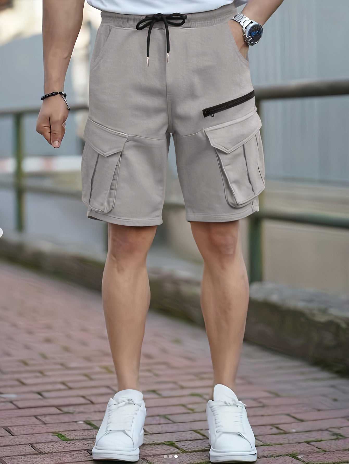 Herren Cargo Shorts Funktionale Mehrfachtaschen Shorts