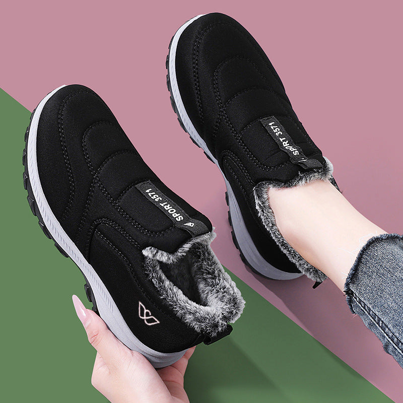 Damen Slip-On Schuhe Gefüttert Bequem Freizeit