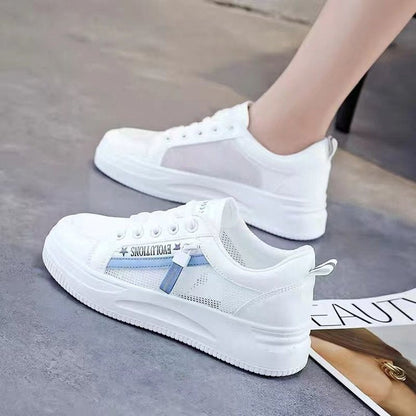 Damen Sneaker Atmungsaktiv Elastisch Schnürsystem Sportlich