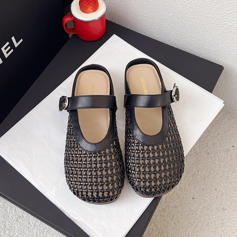 Damen Clogs Bequem Luftig mit Riemen und Netzdesign