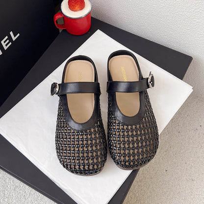 Damen Clogs Bequem Luftig mit Riemen und Netzdesign