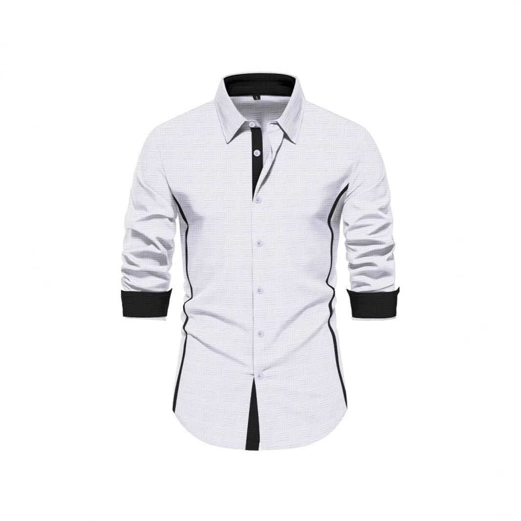 Herren Hemd Modern mit Struktur Optik Berlin Stil - BerlinGlamour