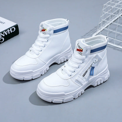 Damen Sneaker Hoch Modisch Atmungsaktiv Reißverschluss