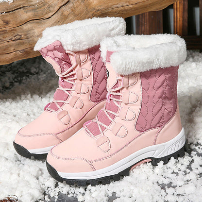 Damen Winterstiefel Isoliert Warm Rutschfest Schnee Stiefel