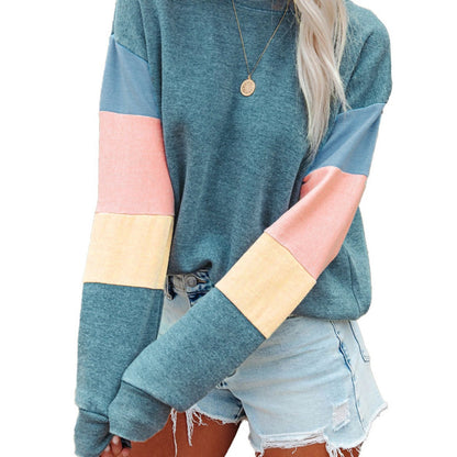 Damen Pullover Bunt Ärmel Design Modern Damenmode