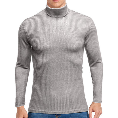 Herren Rollkragenpullover Strick Fein Strukturiert Elegent