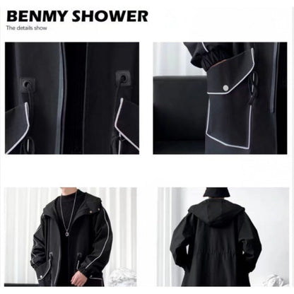 Funktionsjacke Herren Damen Winddicht mit Kapuze und Taschen