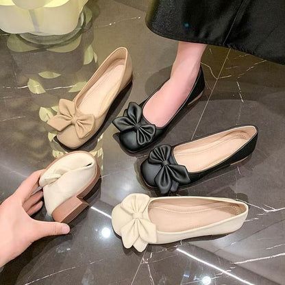 Damen Ballerinas Elegante Schleifen Schnürsenkel Schuhe Frauen