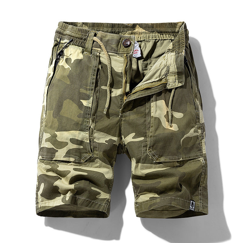 Herren Cargoshorts Elastischer Bund Multifunktions-Taschen