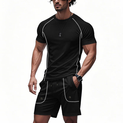 Herren Sport Set Kurzarm Atmungsaktiv Elastisch