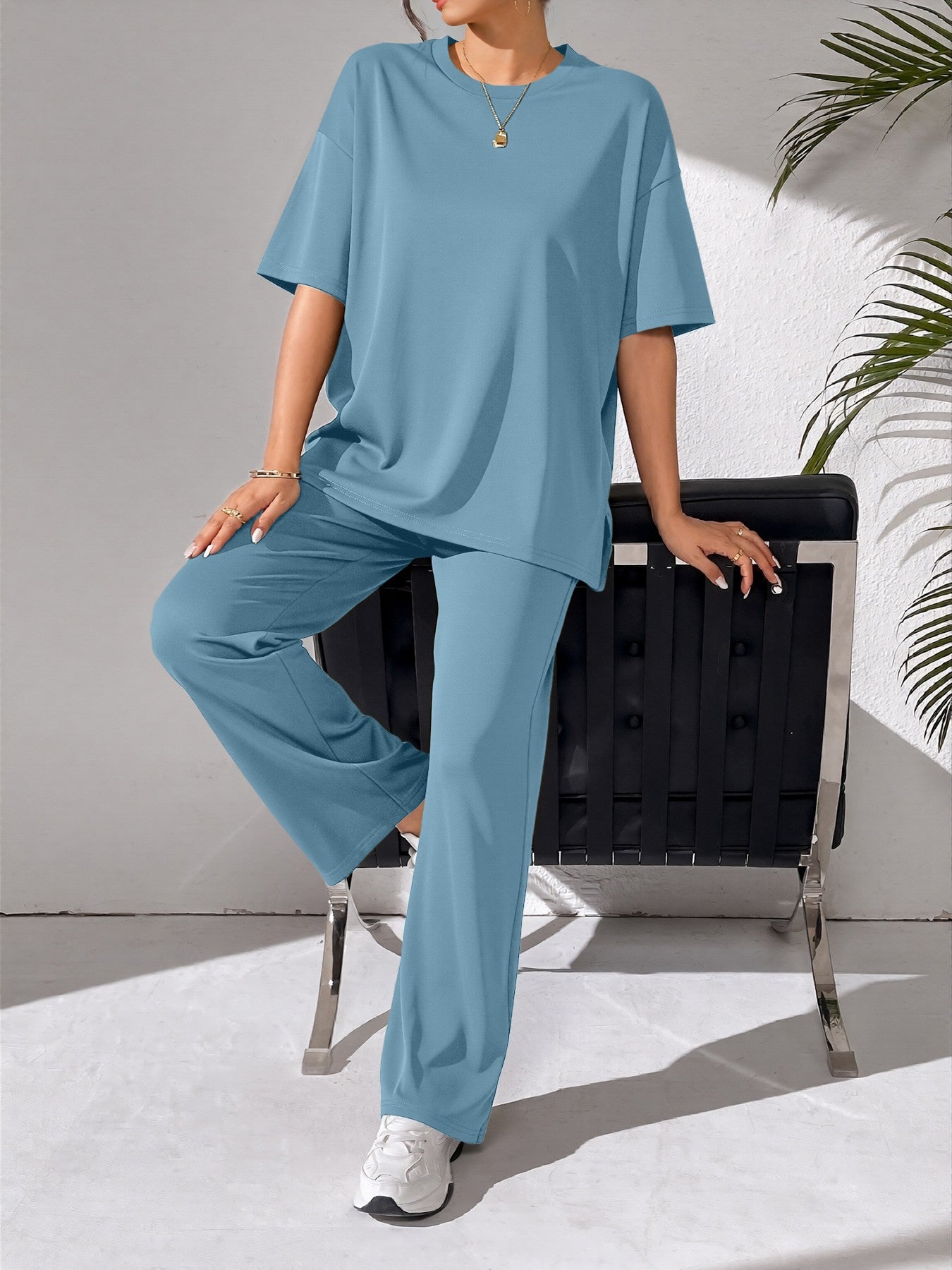 Damen Freizeit Set Weites Oberteil Bequem