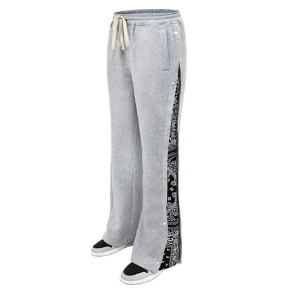 Herren Freizeithose Modern mit Druckknöpfen und Seitenstreifen