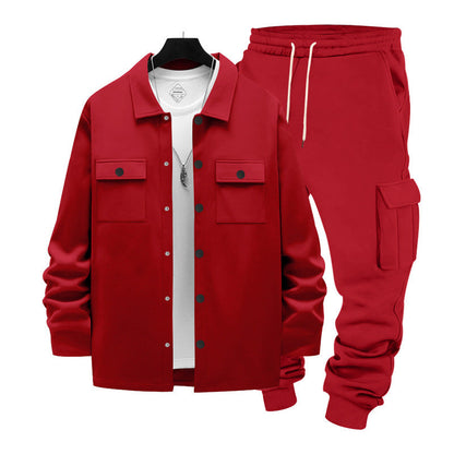 Herren Jogginganzug Lässig Overshirt Set Sportlich