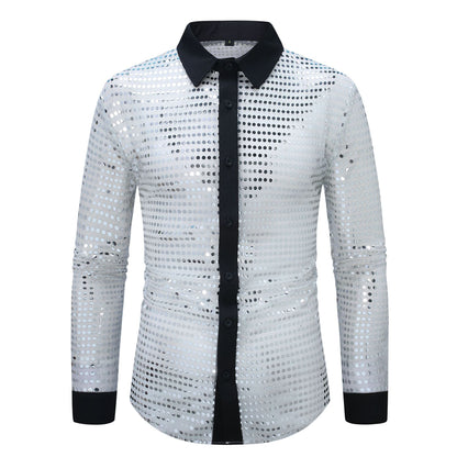Herren Hemd Modern mit Netzdesign Trendig