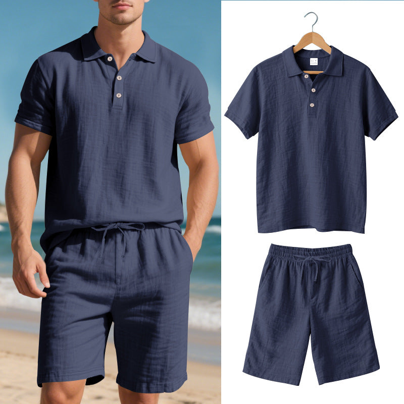 Herren Poloshirt Shorts Set Leger Sommer - BerlinGlamour