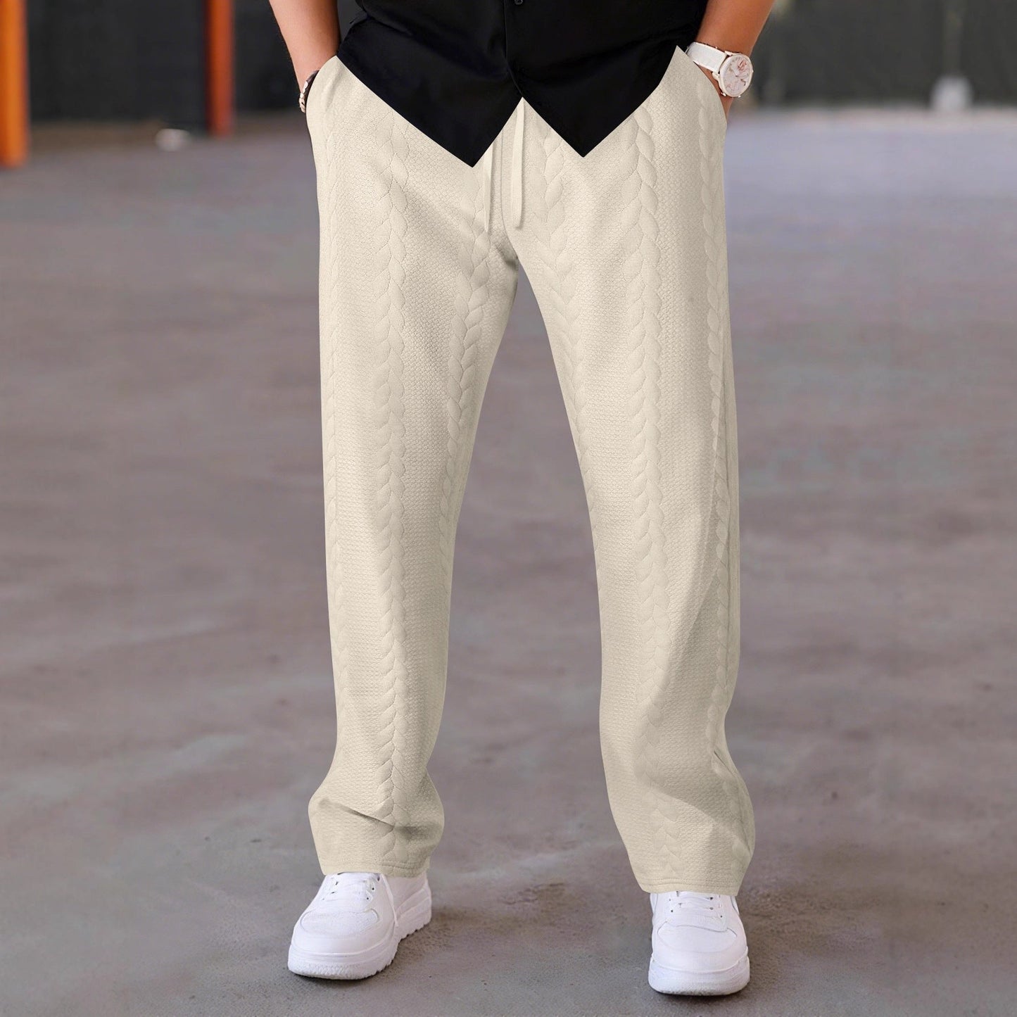 Herren Freizeithose Elegant mit Elastischem Bund Modern - BerlinGlamour