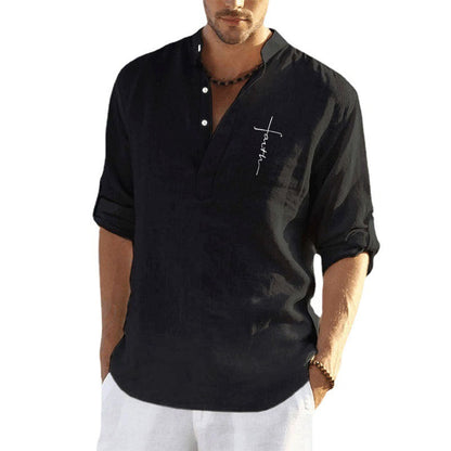 Leinenbluse Herren Leicht Sommermodell