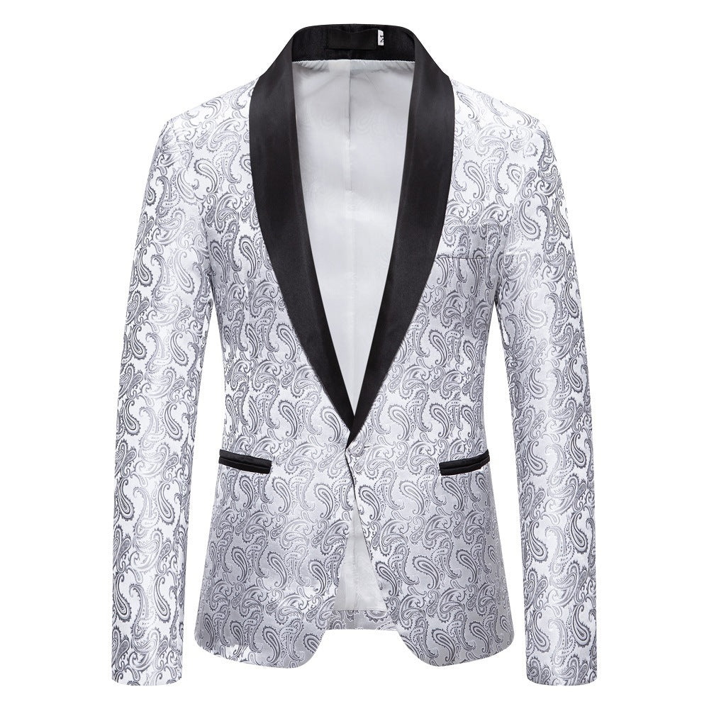Herren Blazer Elegant Smoking Anzug mit Muster