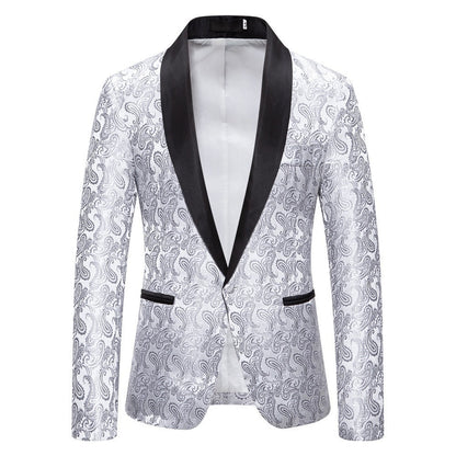 Herren Blazer Elegant Smoking Anzug mit Muster