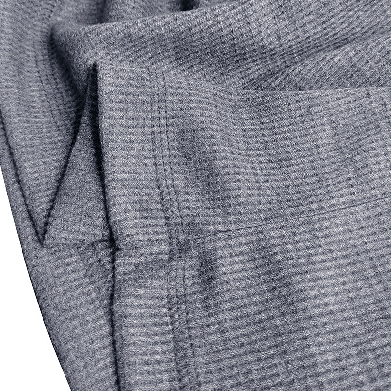 Herren Pullover Langarm Strukturiert Moderner Kragen