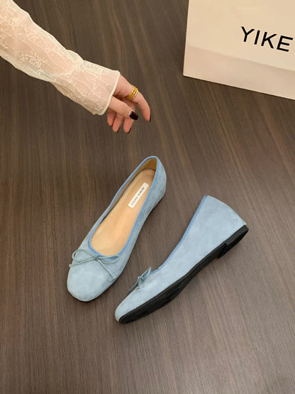Damen Mokassins mit Schleifen Damen Schuhe Elegante Mode