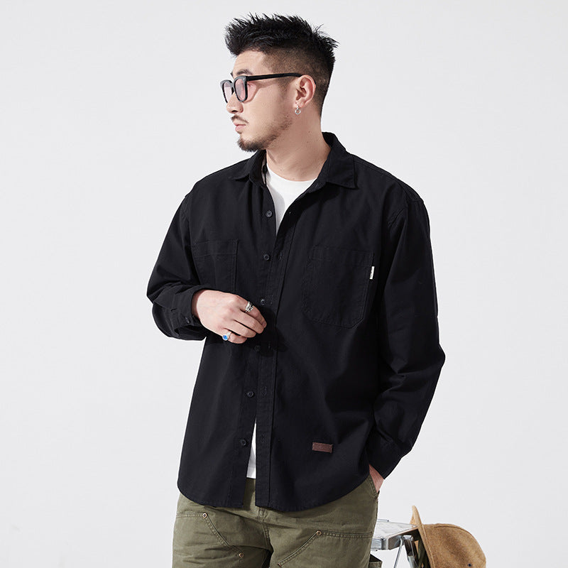 Herren Hemd Lässig Utility Style Modern