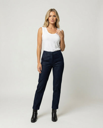 Damen Tanktop Sommer Basic Rundhals Oberteil Baumwolle