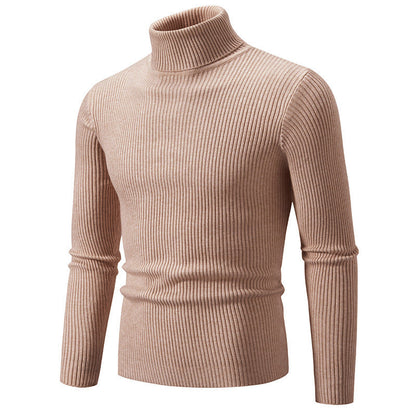 Herren Rollkragenpullover Fein Gerippt Elegantes Design
