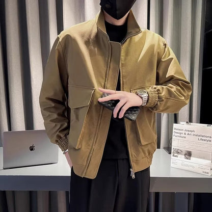 Herren Übergangsjacke Modisch mit Taschen Elastisch