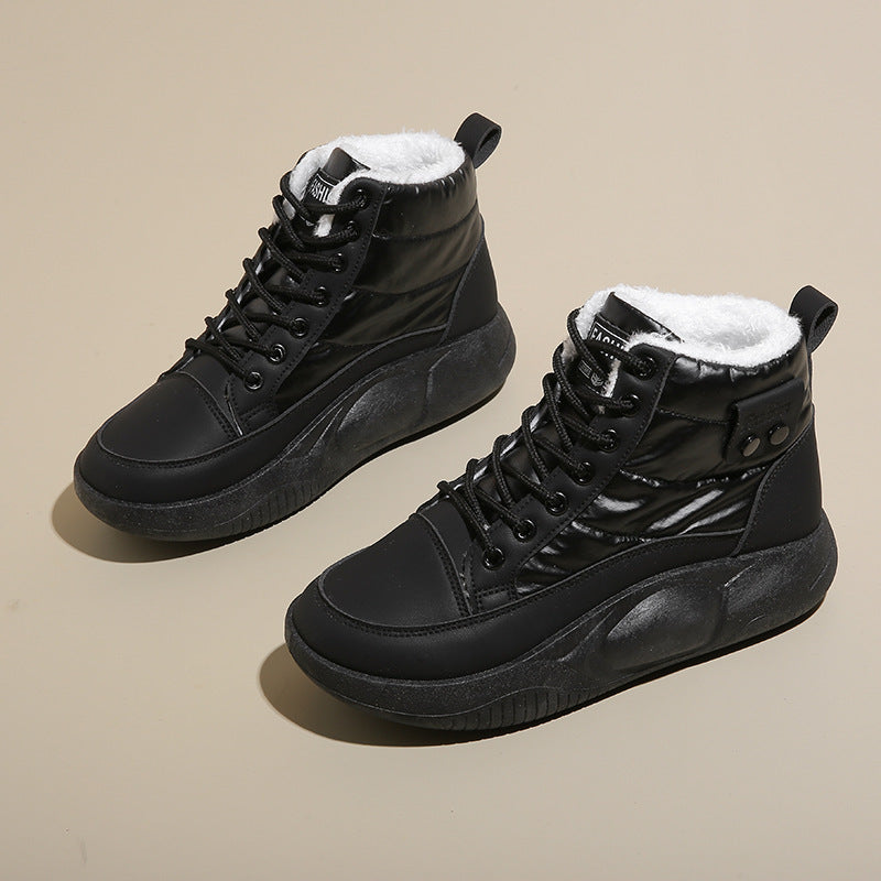 Damen Sneaker Warm Gefüttert High-Top Rutschfest