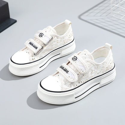 Damen Sneaker Klettverschluss Modisch Sportlich