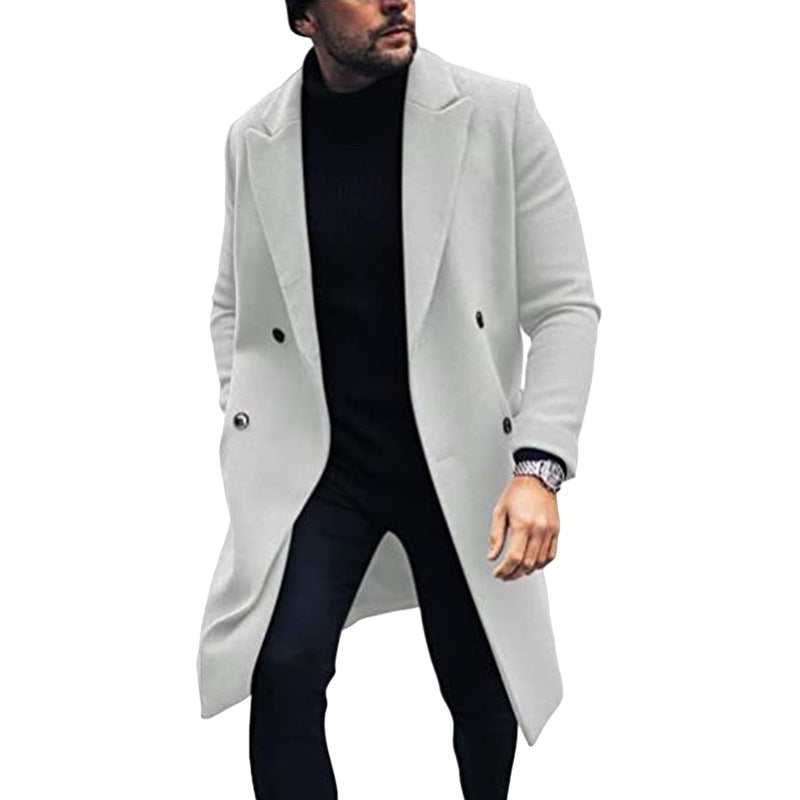 Herren Langmantel Modern Eleganter Doppelreihenknopf
