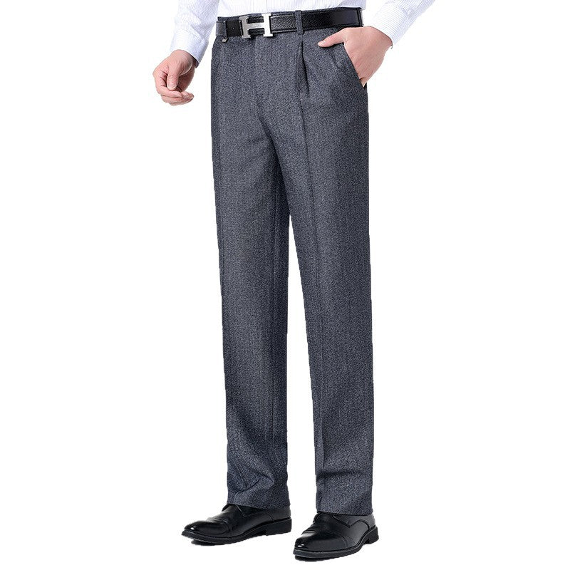 Herren Anzughose Elegant Klassisch Schwarze Slim-Fit Hose