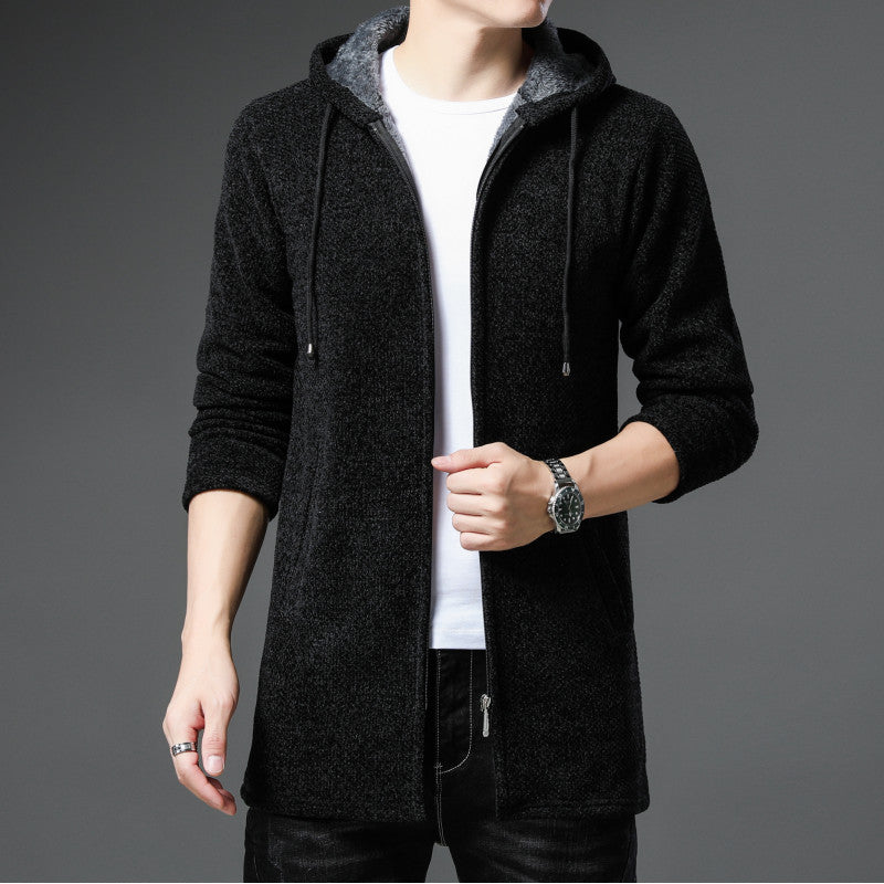 Herren Freizeitjacke mit Kapuze Urban Style Schwarz