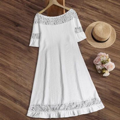 Sommerkleid Damen Leicht Spitzen Detail Modern
