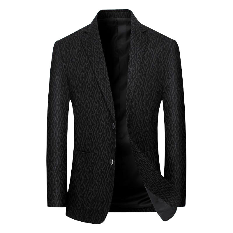 Herren Anzugjacke Modern Slim Fit Schwarz