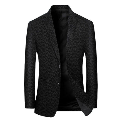 Herren Anzugjacke Modern Slim Fit Schwarz