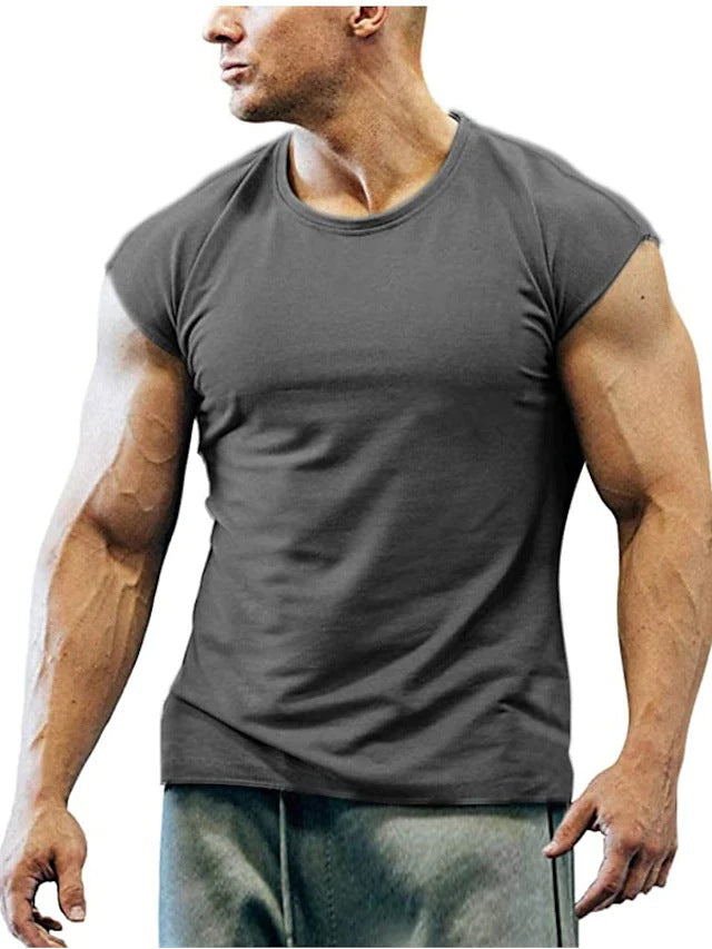 Herren Muskelshirt Ärmellos Sportlich Fit