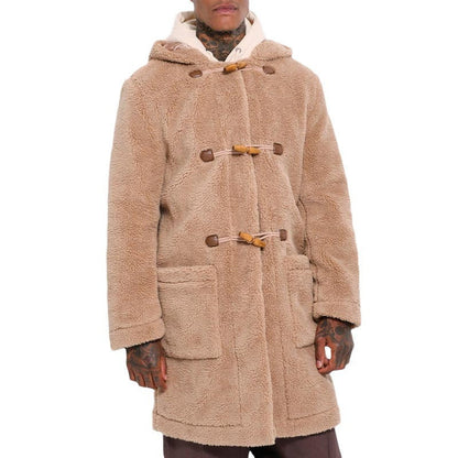 Herren Teddyjacke Kuschelig Mit Kapuze Warm