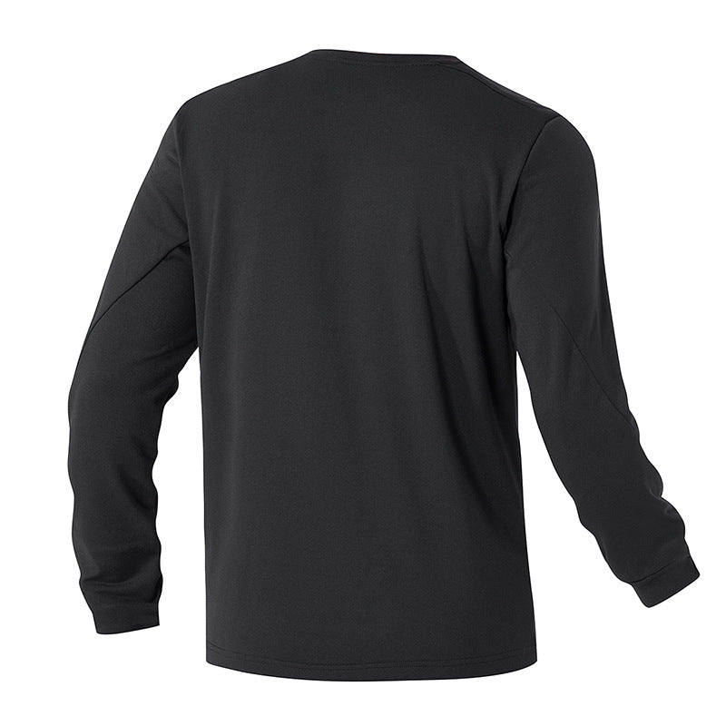 Herren Langarm-Shirt Funktionell mit Brusttasche Praktisch
