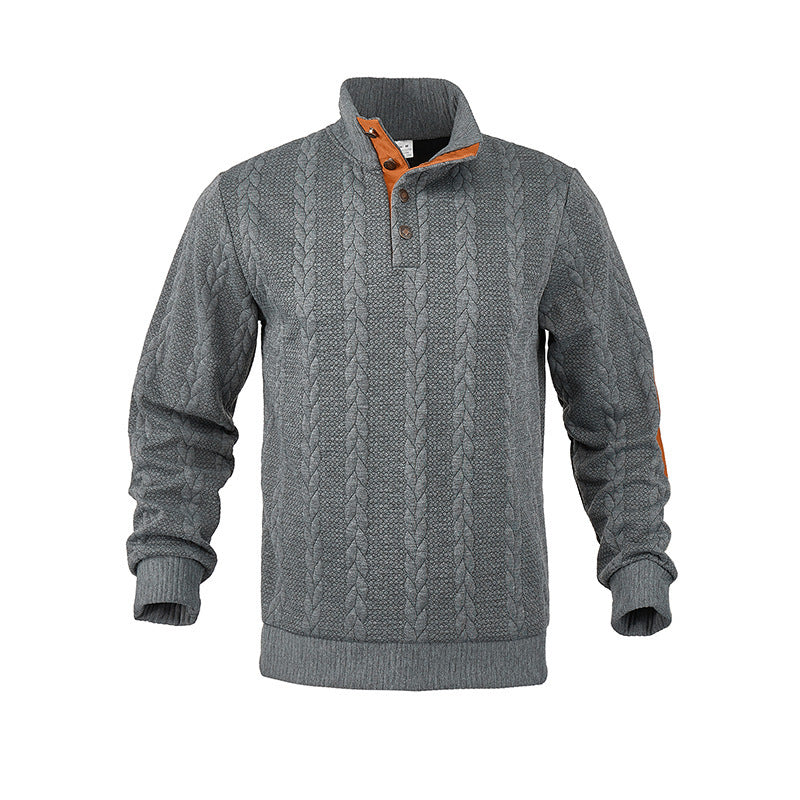 Herren Strickpullover Kontrastdetails Elegante Mode