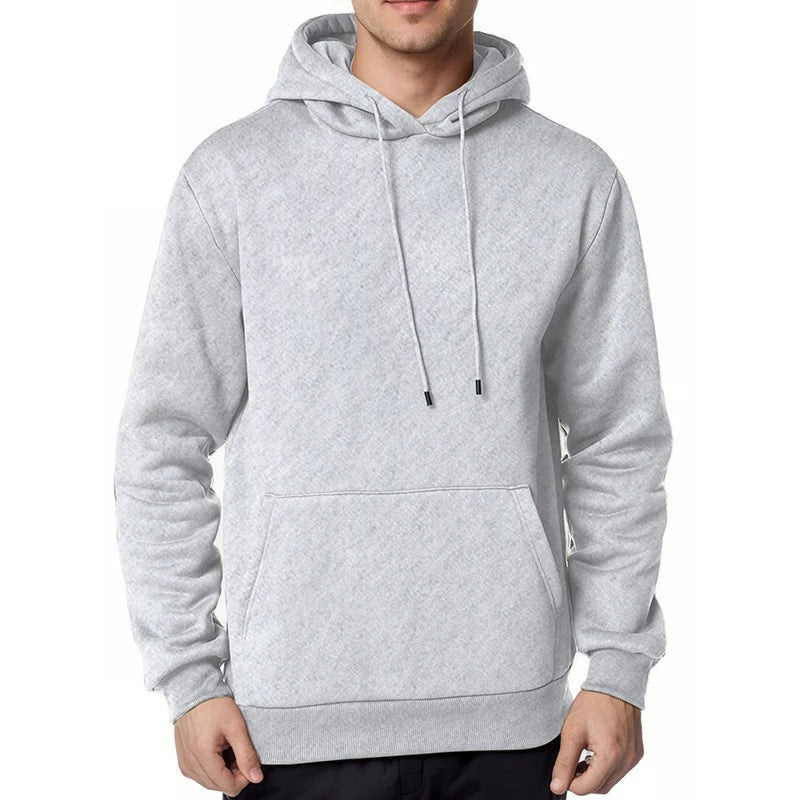 Herren Fleece Kapuzenpullover Warm Bequem Grau
