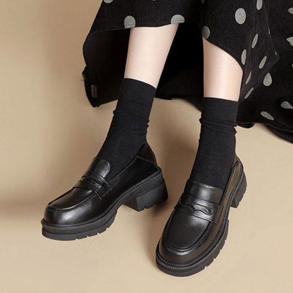 Damen Loafer aus Leder Elegante Bequem Heidi Mode