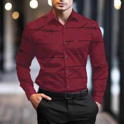 Herren Hemd Slim Fit mit Streifenmuster Modern