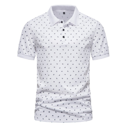 Herren Poloshirt Modern Atmungsaktiv mit Muster