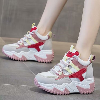 Damen Sneaker Chunky Bequem Atmungsaktiv Laufschuhe